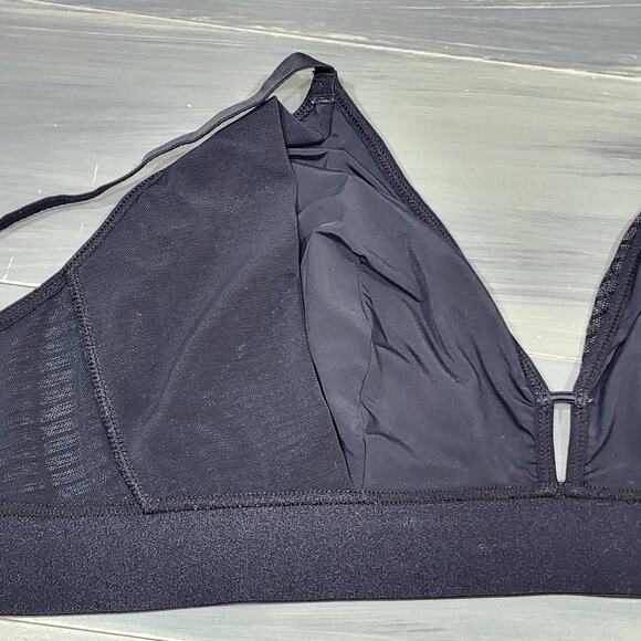 Lively The Busty Stripe Mesh Bralette Elastic Stretch Band‎ Plunge Front Size 3 - Picture 8 of 9